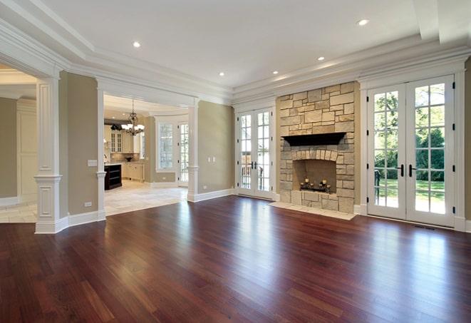 engineered walnut hardwood flooring in a luxury home